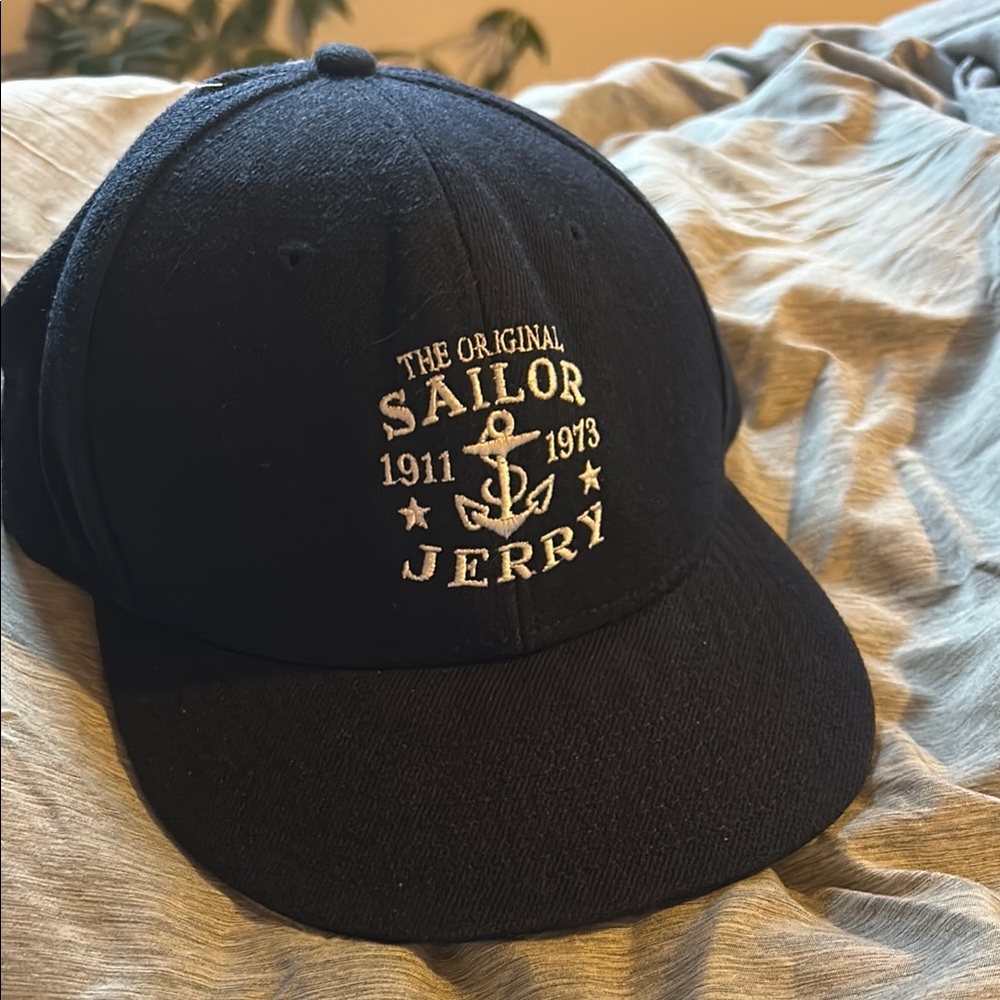 Navy Blue Sailor Jerry Embroidered Hat